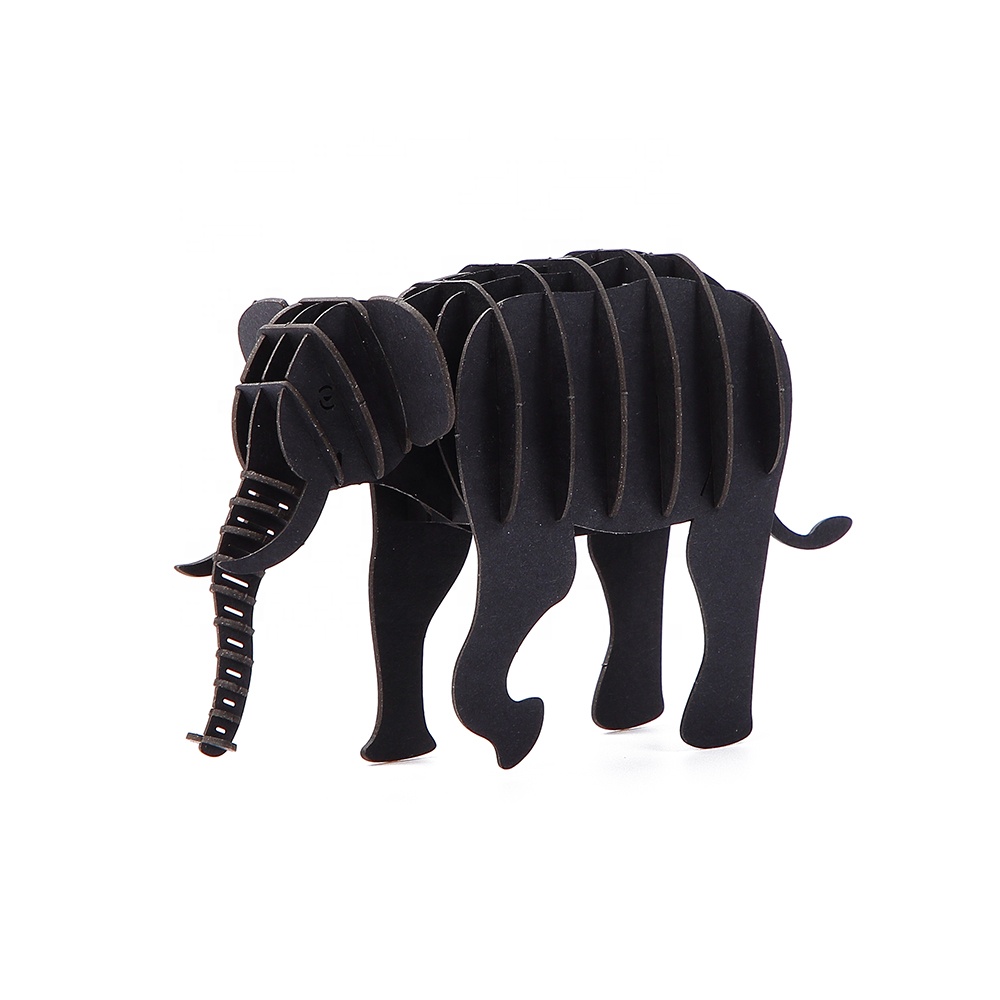 Paper cardboard animal elephant 3d toy puzzle