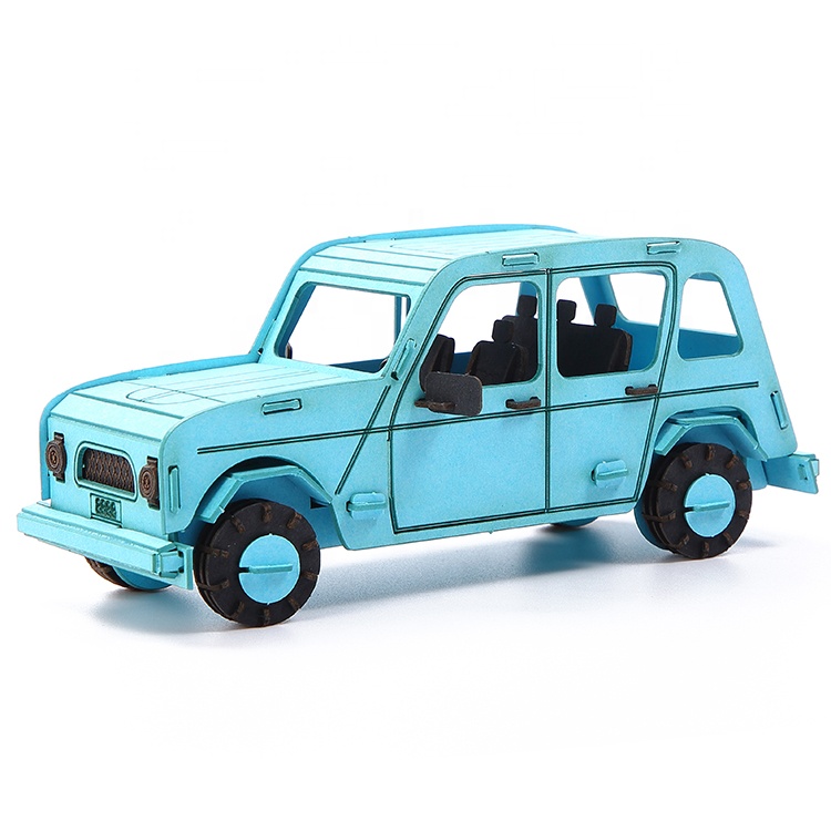 Latest DIY 3d Cardboard R4 SUV Car Craft Kit Puzzle Custom Auto Model Toy Kit