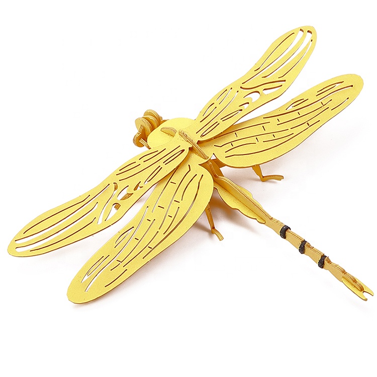 Dragonfly 3d paper insect model puzzle craft