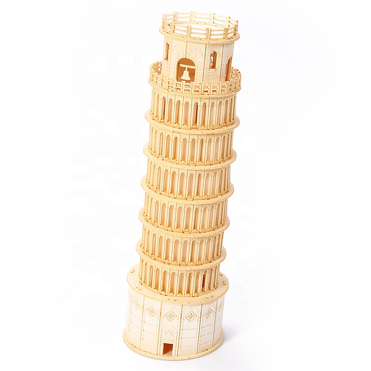 3D Paper Architecture Puzzle Landmark Building Crafts Kit Leaning Tower Of Pisa Model Souvenirs and Gifts,Italy Gifts