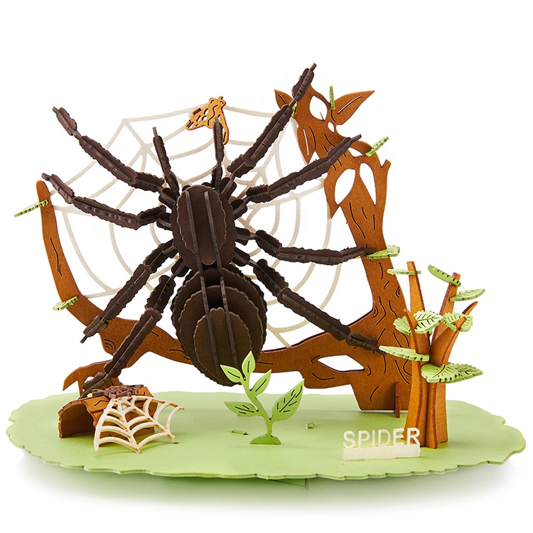 Toys&Games 3D Puzzles Jigsaw Model Spider Scene Self- assemble DIY Toys Play Set Kids Gift Family Activity Home Deco