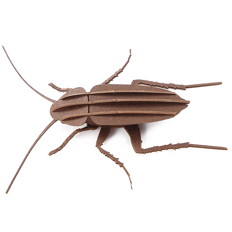 3D DIY cardboard cockroaches insect craft kit insect Jigsaw puzzle model kit for child and adult