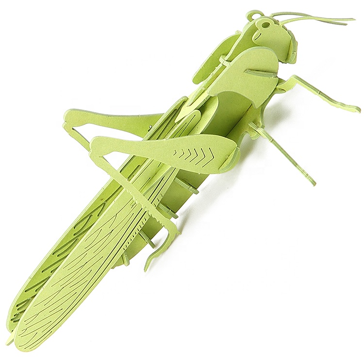 CUPUZ New DIY Grasshopper Insect Paper Puzzle Model Toys PaperCraft World 3D Heuschrecke,Sauterelle,Truxale,Acrida Puzzle Kits