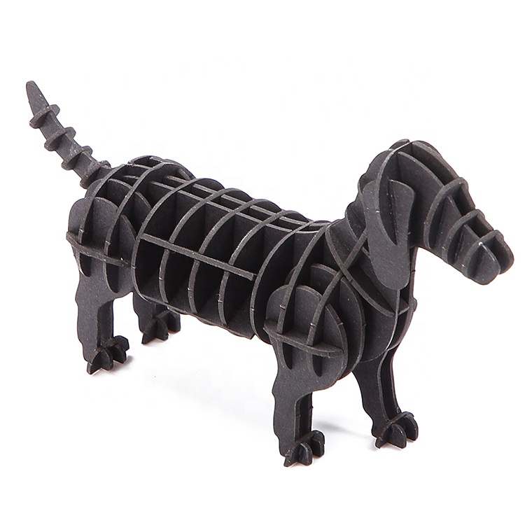 3D puzzles 3D dog model Dachshund 3D animal model jigsaw Toy factory Kids Gifts Stem Toys Games DIY Assembly puzzle games