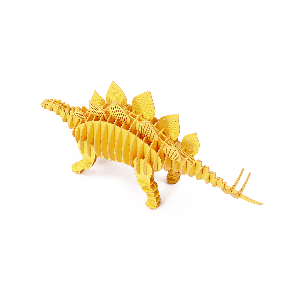 CUPUZ DIY Art of Paper Craft Dinosaur Styracosaurus/Stegosaurus Premium 3D Paper Puzzle Educational Model Kit Challenge Gift