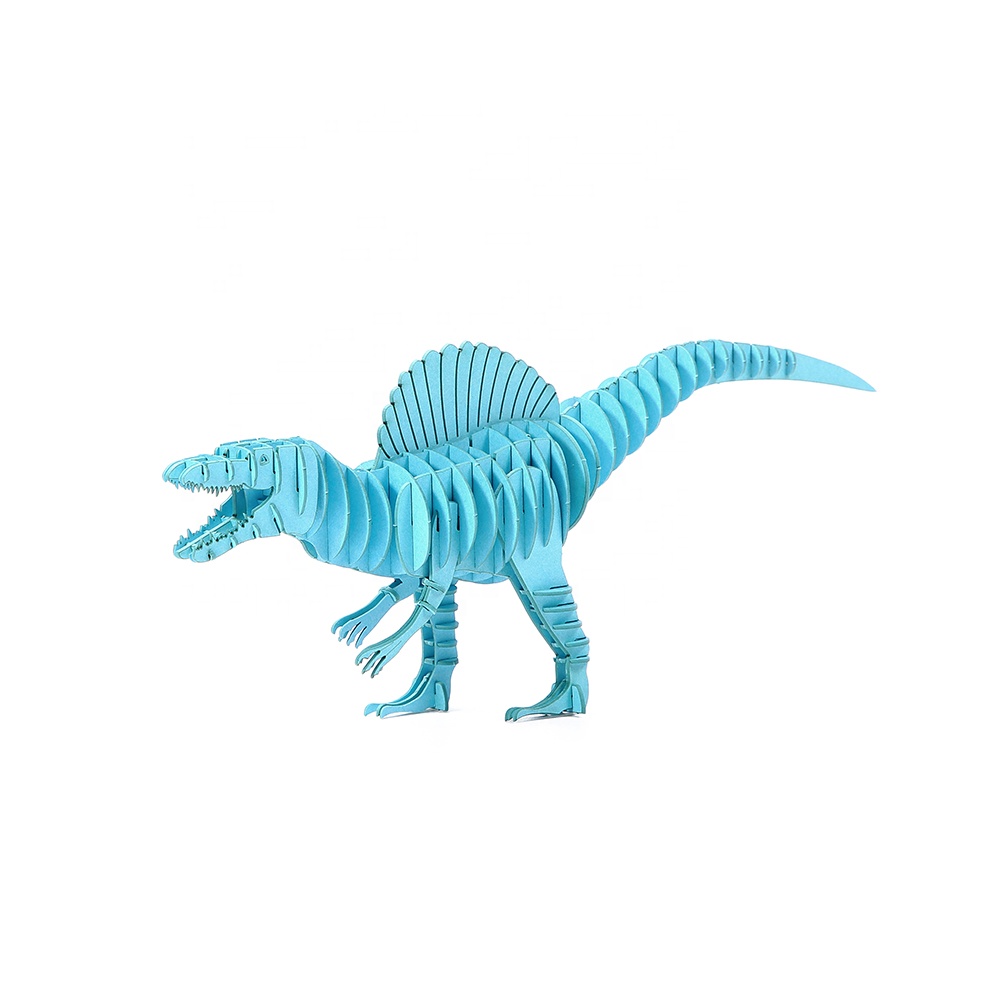 CUPUZ New DIY Dinosaur Paper Puzzle Model Toys Papercraft World 3D Spinosaurus Puzzle Spinomon Kits for Kid&Adults