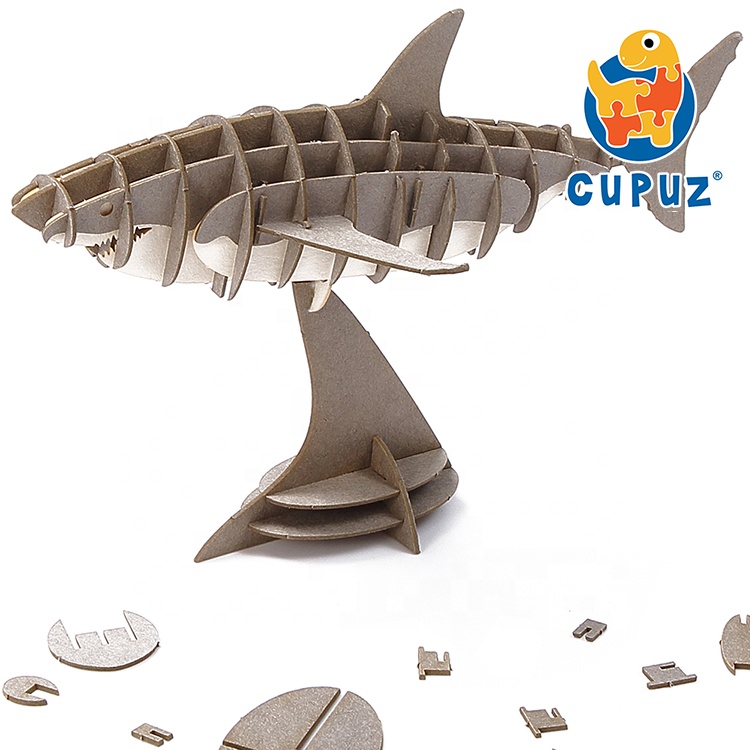 Red Leaves Wholesale DIY 3D Shark Sea Animals Paper Puzzle Brain Teaser Puzzle | Educational STEM Toy | Safe and Non-Toxic Easy