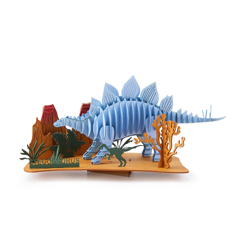 DIY puzzle gift toys dinosaur paper craft kit 3D model for children
