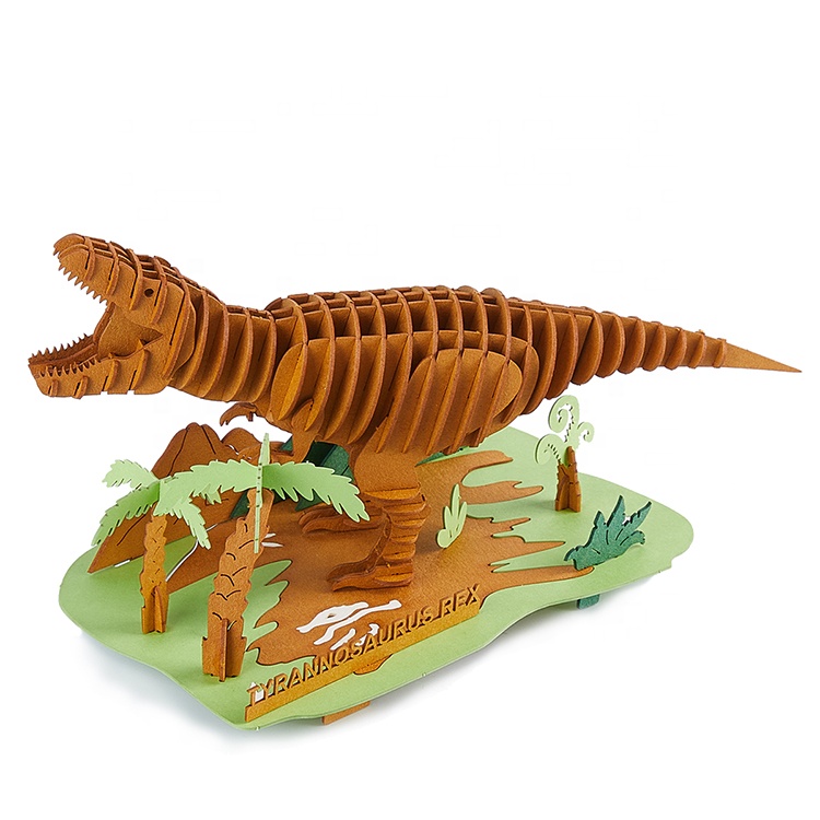 Dinosaur cardboard model handicraft christmas toys kids gift for 2022