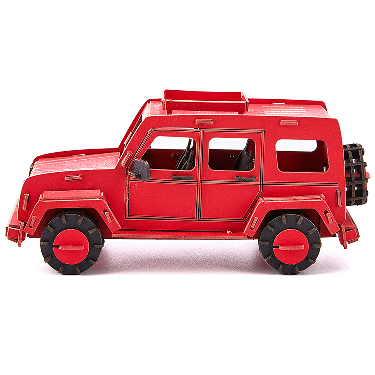 2024 Recreational Realistic 3D Paper Model SUV Cars Paper craft, Red Wrangler Toy Car for Girls and Boys Kids Toys