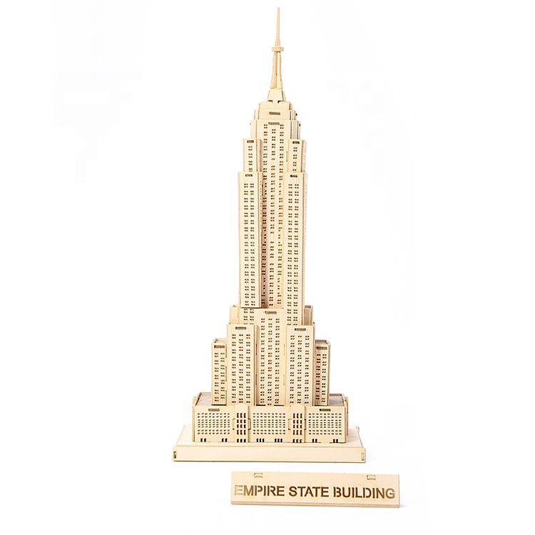 3D Paper Architecture Puzzle Themed Building Crafts Kit Landmark Empire State Model Souvenirs and Gifts,New York Landmark Gifts