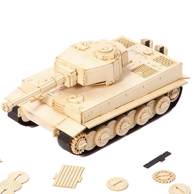 CUPUZ 3D Paper Model Kits- German Tiger Heavy Tank 3D Cardboard Jigsaw Puzzle