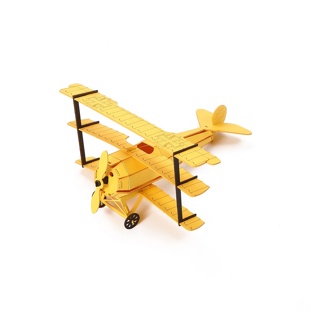 Wholesale3d paper fighter mini plane cardboard customize jigsaw puzzle craft kit for gift