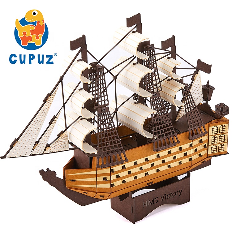 CUPUZ DIY Handmade Papercrafts Assembly Victory Puzzle Model 3d Ship Paper Collection Toy For Kids&Adult Gift Toys