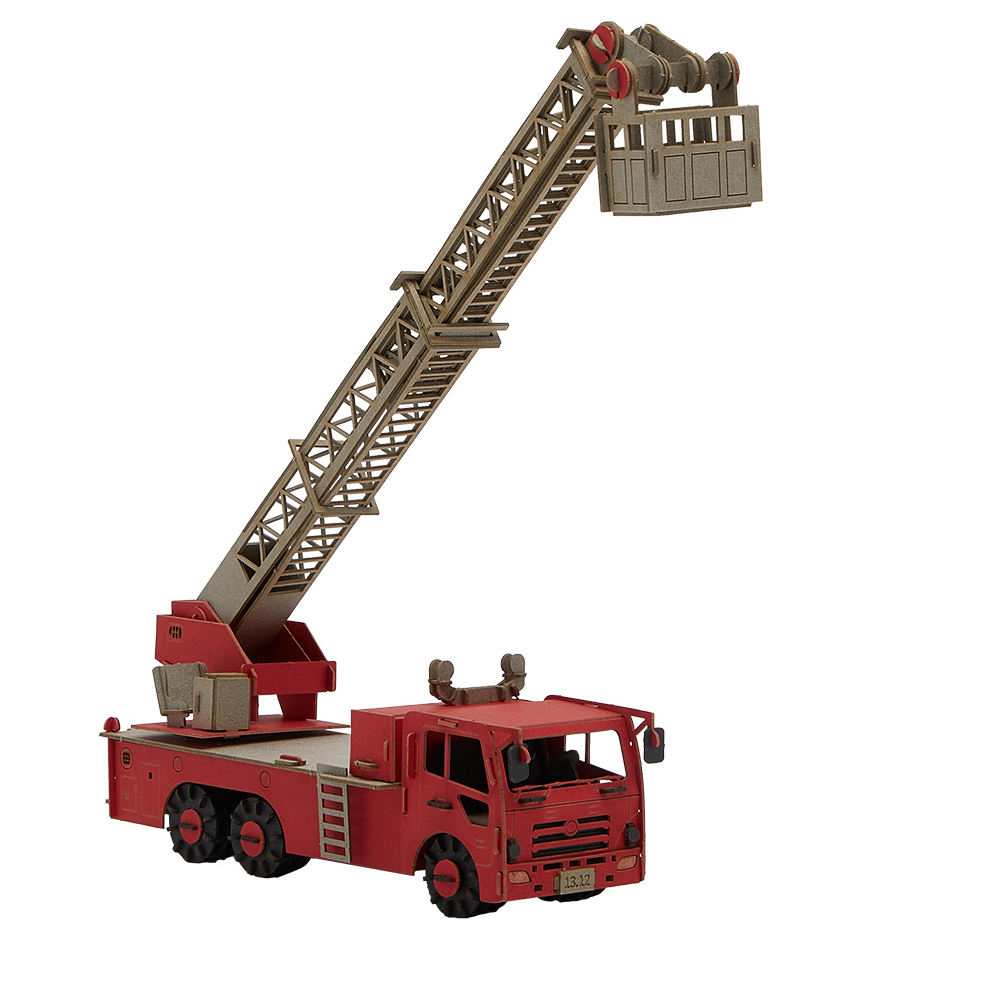 3D Paper Fire Truck Vehicle Puzzle