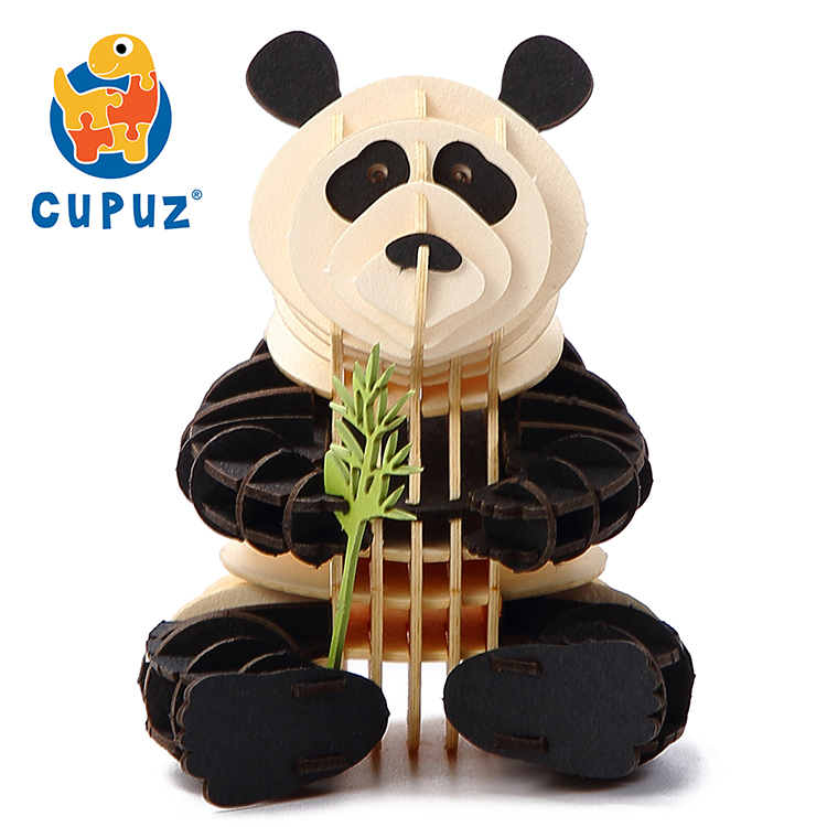 Children diy toy animal lovely panda 3d paper puzzle model