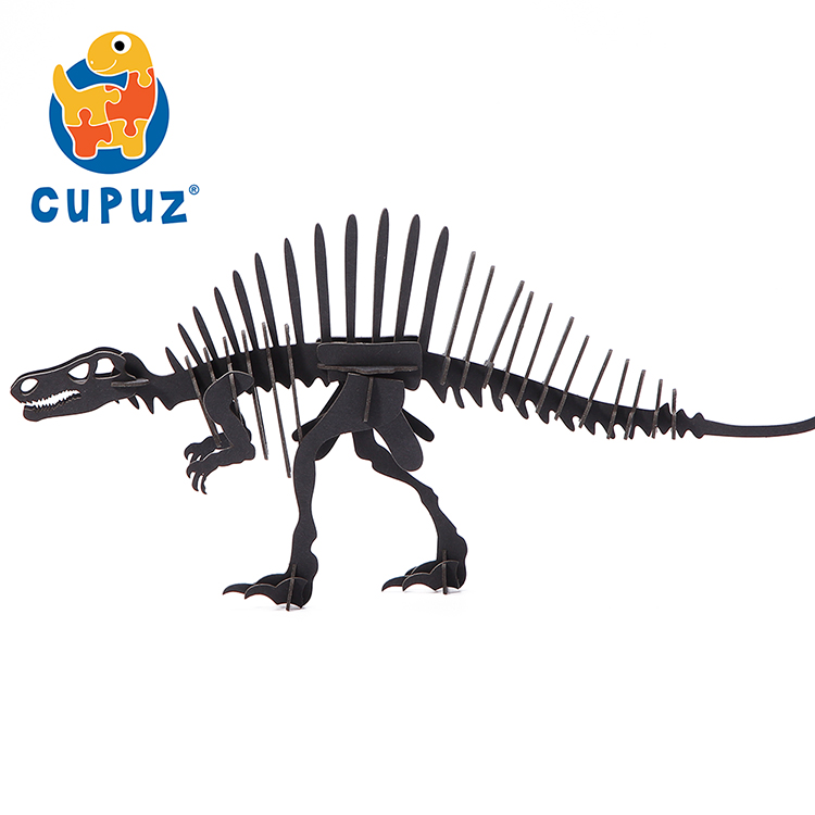 Diy 3d spinosaurus dino skeleton educational toy jurassic dinosaur paper puzzle model