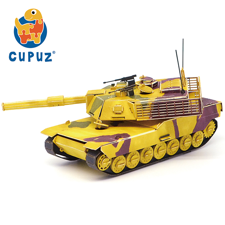 DIY paper painting toys 3d model US M1A2 Abrams Tank puzzle gifts