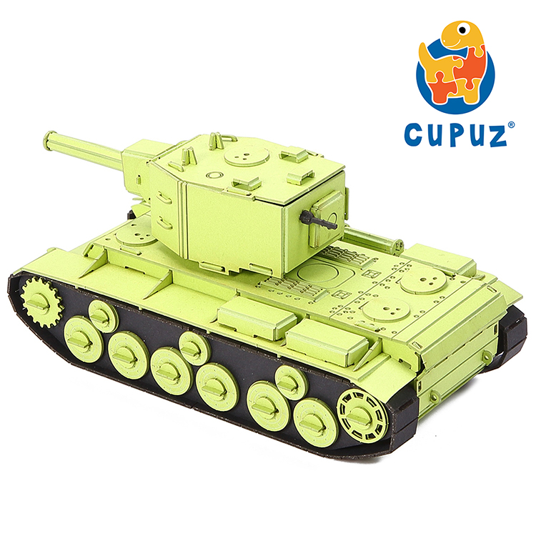 3D Soviet Union KV-2 Heavy Tank Cardboard Puzzle Building Kits DIY Construction Toy For Teens Men Ho