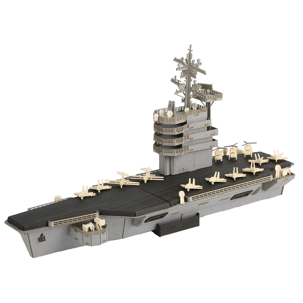 Aircraft Carrier Cardboard 3D Construction Kits Educational DIY Naval Ships Toys Assemble Models Paper Craft Hobby Puzzles