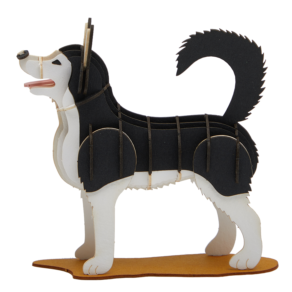 Wholesale 3D Animal Puzzles Easy-to-Assemble Dog Puzzle DIY Papercraft Kits for Adults & Students (Husky)
