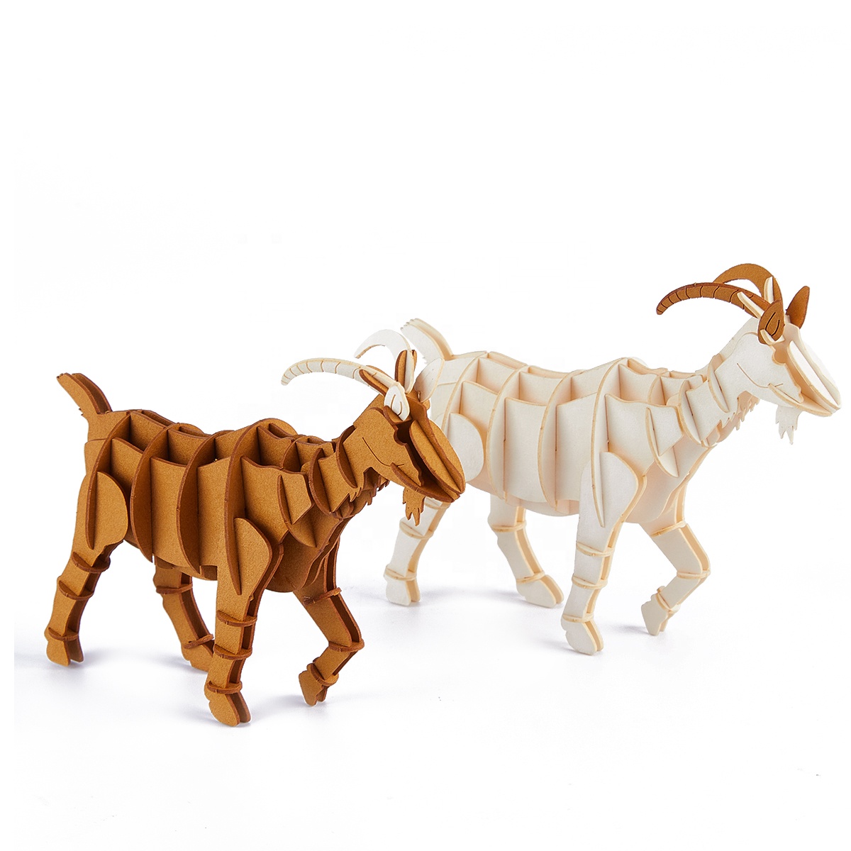 3D Puzzles DIY paper craft kit goat jigsaw model stem play set home decoration kids gifts creative self assemble