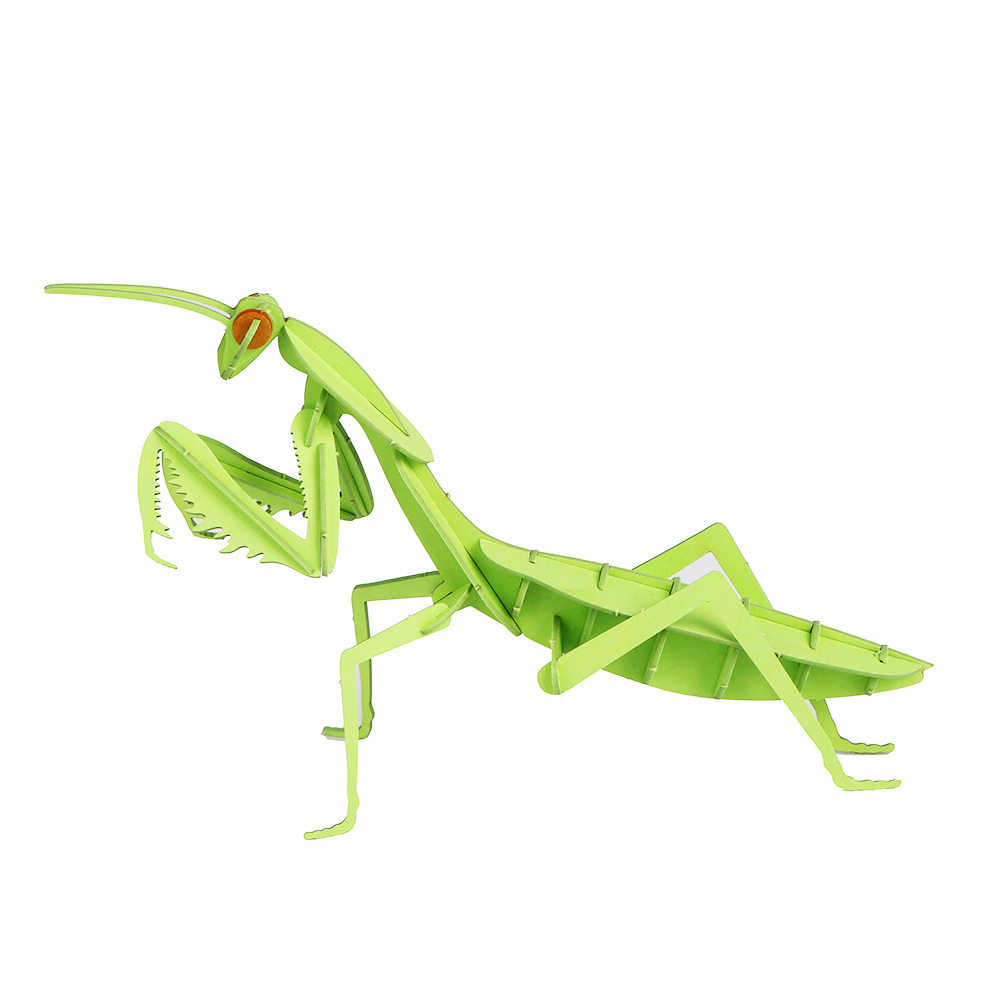 DIY Papercrafts Assemble Insect Model Kit Jigsaw Puzzle figures 3D realistic paper insect model bugs toy-Mantis for Kids&Adult