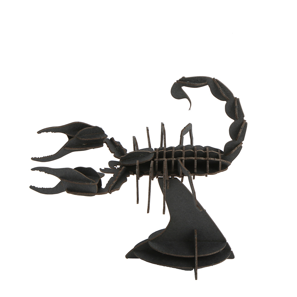 3D Paper Puzzle Brain Teaser, DIY Papercrafts Assemble Insect Scorpion Model Kit Jigsaw Puzzle Model Toy Desk Ornament