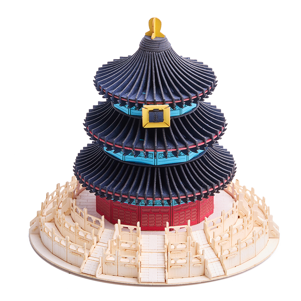 CUPUZ Custom 3D Paper Temple of Heaven Puzzle DIY Educational Assembly Toy Kids Adults Desktop Decor Gift Souvenir