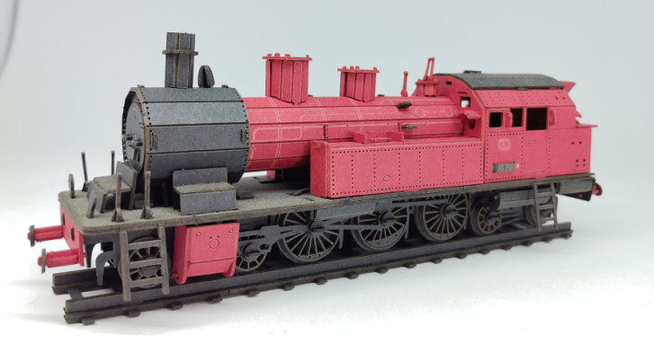 CUPUZ Custom 3D Paper Steam Locomotive  C10 Puzzle DIY Educational Assembly Toy Kids Adults Desktop Decor Gift Souvenir