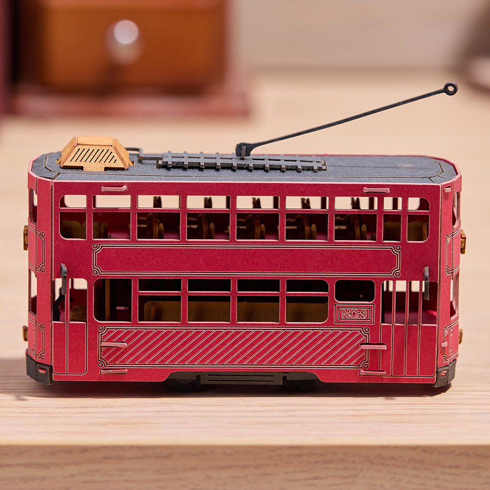 CUPUZ Custom 3D Paper Hong Kong Tram  Puzzle DIY Educational Assembly Toy Kids Adults Desktop Decor Gift Souvenir