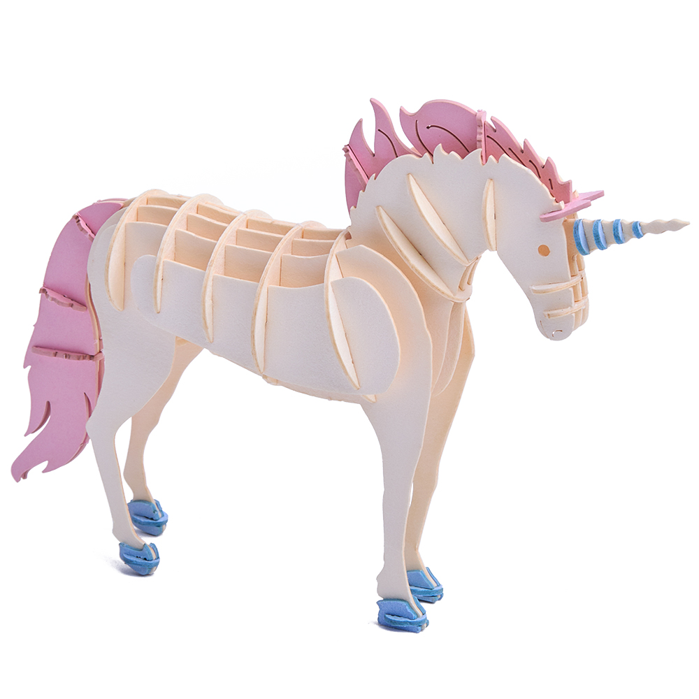 CUPUZ Custom 3D Paper Unicorn  Puzzle DIY Educational Assembly Toy Kids Adults Desktop Decor Gift Souvenir