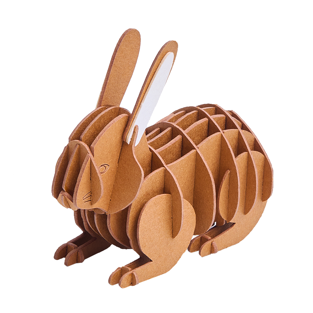 CUPUZ Custom 3D Paper Hare Puzzle DIY Educational Assembly Toy Kids Adults Desktop Decor Gift Souvenir