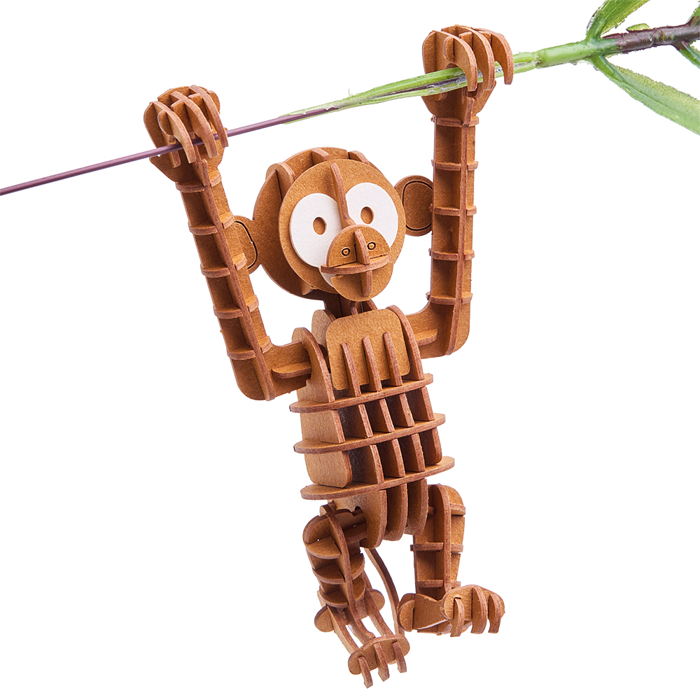 CUPUZ Custom 3D Paper Monkey Puzzle DIY Educational Assembly Toy Kids Adults Desktop Decor Gift Souvenir