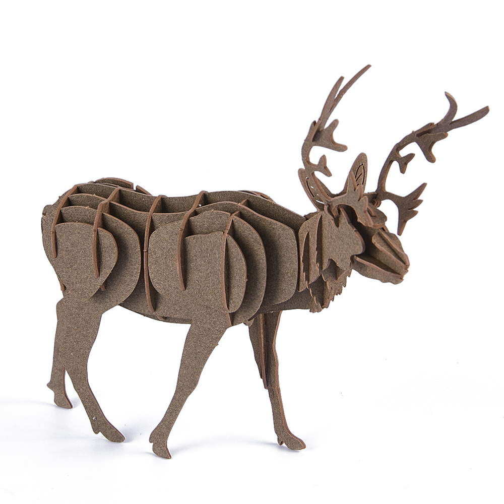 CUPUZ Custom 3D Paper Reindeer Puzzle DIY Educational Assembly Toy Kids Adults Desktop Decor Gift Souvenir