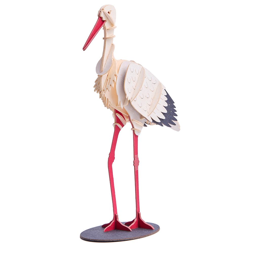 CUPUZ Custom 3D Paper Stork Bird Puzzle DIY Educational Assembly Toy Kids Adults Desktop Decor Gift Souvenir