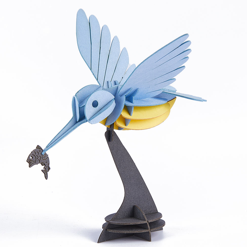 CUPUZ 3D Kingfisher Paper Puzzle Master of the Perfect Dive DIY Desk Decor Craft Kit Educational Toys Puzzles & Games