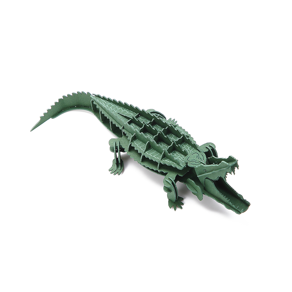 CUPUZ Custom 3D Paper Crocodile Puzzle DIY Educational Assembly Toy Kids Adults Desktop Decor Gift Souvenir