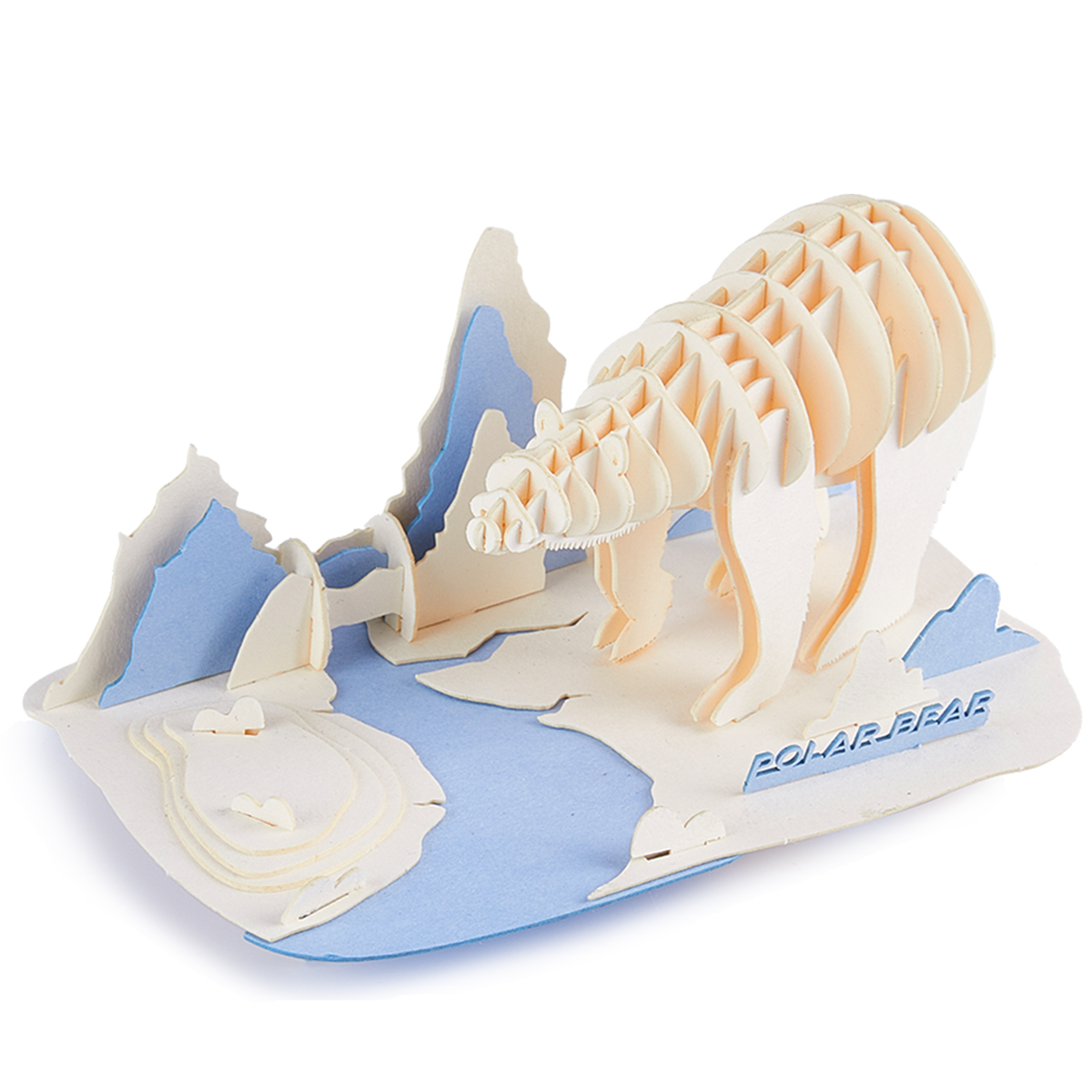 CUPUZ Custom 3D Paper Polar bear scene Puzzle DIY Educational Assembly Toy Kids Adults Desktop Decor Gift Souvenir