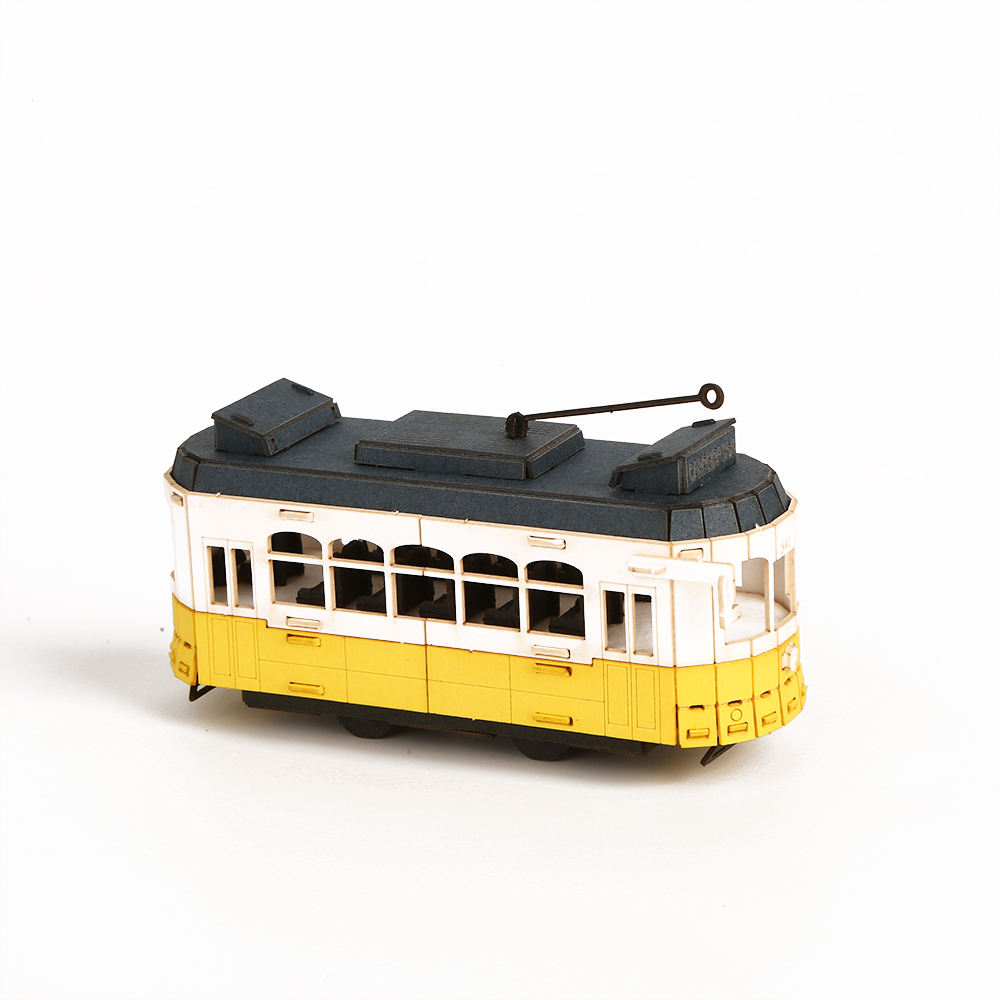 CUPUZ 3D Lisbon Tram Paper Puzzle a Nostalgic Journey Through Portugal Handmade Retro Craft Educational Toy for Kids Gifts